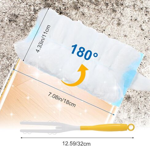 Duster Refills 60 Count Static Dust Removal Brush 180° Multi-Surface Bulk Electrostatic Microfiber, Heavy Duty Disposable Dusting Replacement Heads Compatible with Swiffer Duster Refills in Saudi Arabia