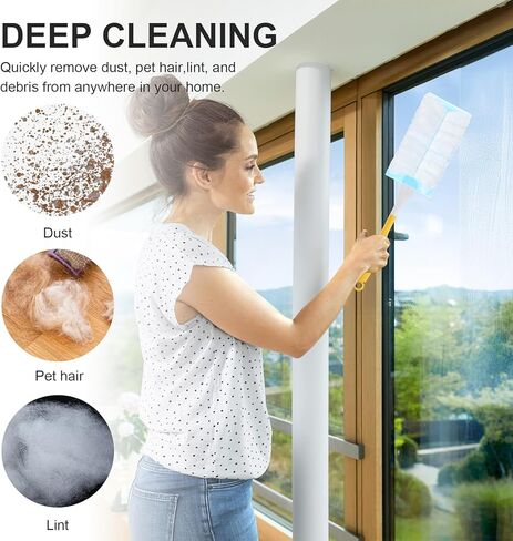 Duster Refills 60 Count Static Dust Removal Brush 180° Multi-Surface Bulk Electrostatic Microfiber, Heavy Duty Disposable Dusting Replacement Heads Compatible with Swiffer Duster Refills in Saudi Arabia
