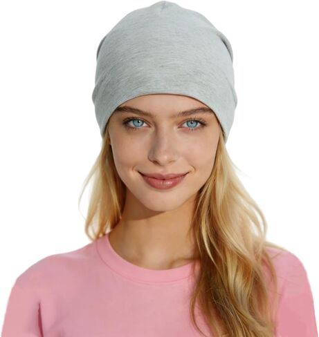 Amradield Faraday Silver Fiber Hat Wool Cotton Headgear Protection Head Influence 99% of Signal from 4G, 5G, Cellular, Smart Meters, Bluetooth, WiFi, Cellphones Protection Skull Beanies Cap Adult Size in Saudi Arabia