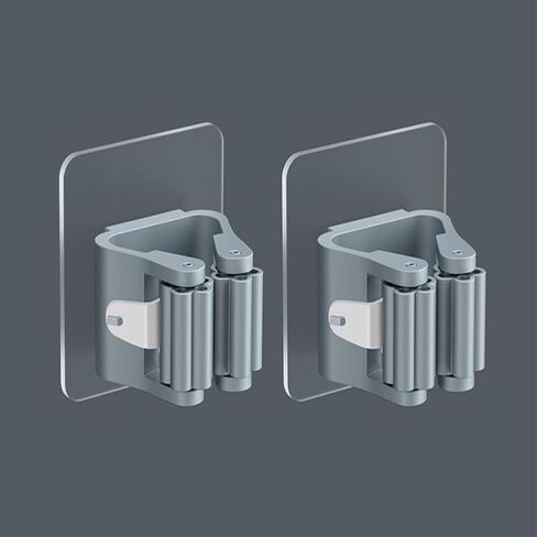 2 Pack Broom Holder Wall Mount Garden Laundry Room Mop Tool Organizer Garage Storage Rack in Saudi Arabia
