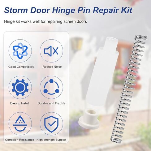 k 5131 Storm Door Hinge Pin Repair Kit, Storm Door Hardware Kit with 2-9/16'' Storm Door Spring,5/16'' Door Pins and Bushings Kit, Door Hinge Repair Kit Fit for Andersen Emco Storm Door Hinges Parts in Kuwait