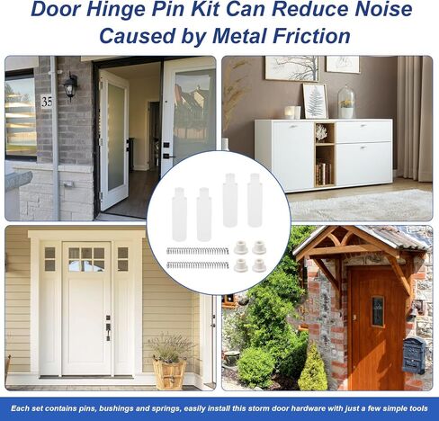 k 5131 Storm Door Hinge Pin Repair Kit, Storm Door Hardware Kit with 2-9/16'' Storm Door Spring,5/16'' Door Pins and Bushings Kit, Door Hinge Repair Kit Fit for Andersen Emco Storm Door Hinges Parts in Kuwait