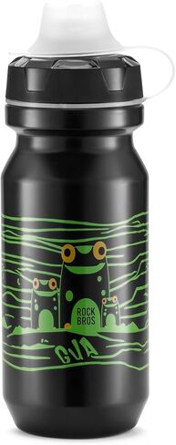 ROCKBROS Bike Water Bottle 24oz,Leak-Proof No-Spill Lid with Dust Cap,BPA-Free PP5 Plastic & TPE Spout,Squeeze Design for Cycling,Gym,Running,Hiking,Sports,Cool Grey in Kuwait