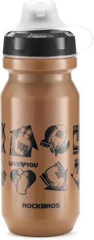 ROCKBROS Bike Water Bottle 24oz,Leak-Proof No-Spill Lid with Dust Cap,BPA-Free PP5 Plastic & TPE Spout,Squeeze Design for Cycling,Gym,Running,Hiking,Sports,Cool Grey in Kuwait