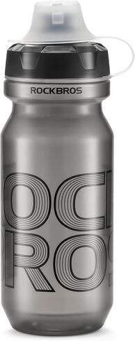 ROCKBROS Bike Water Bottle 24oz,Leak-Proof No-Spill Lid with Dust Cap,BPA-Free PP5 Plastic & TPE Spout,Squeeze Design for Cycling,Gym,Running,Hiking,Sports,Cool Grey in Kuwait