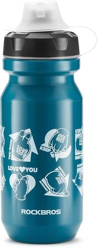ROCKBROS Bike Water Bottle 24oz,Leak-Proof No-Spill Lid with Dust Cap,BPA-Free PP5 Plastic & TPE Spout,Squeeze Design for Cycling,Gym,Running,Hiking,Sports,Cool Grey in Kuwait