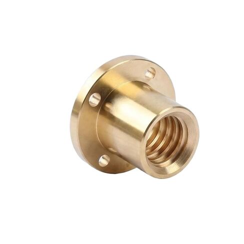 T12 Lead Screw Flange Nut, Brass, Trapezoidal Thread, 12mm Diameter, Right Hand, for 3D Printers, CNC Machines, Automation Equipment (T12x2 1 Start) in Saudi Arabia