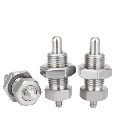 M8/M8L/M10/M10L/M12/M12L/M16/M16L Thread Round Head Lcoating Pin QX224 Return Type Carbon/Stainless Steel with Lock Nut 1Pcs(M1.2,M12L) in Kuwait