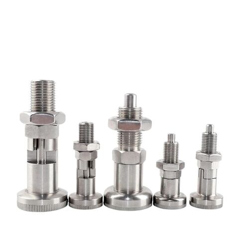 All Stainless Steel Index Pin Extendable Spring Pull Self-Locking/Reset Plunger Positioning with Nut 1Pcs(QX220-BSK,M20mm(1PCS)) in Kuwait