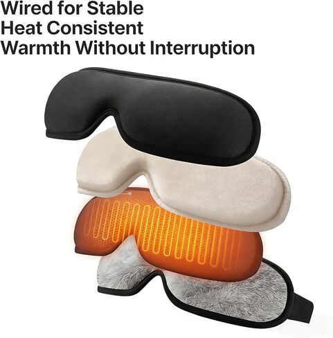 قناع العين الساخن للعين الجافة: ضغط دافئ مع وسادة USB، حرارة ثابتة - يخفف من جفاف العيون ويخفف التوتر، والعينين، والعيون المنتفخة والتوتر - قناع العين المريح للمساعدة في النوم والسفر بالطائرة in Kuwait