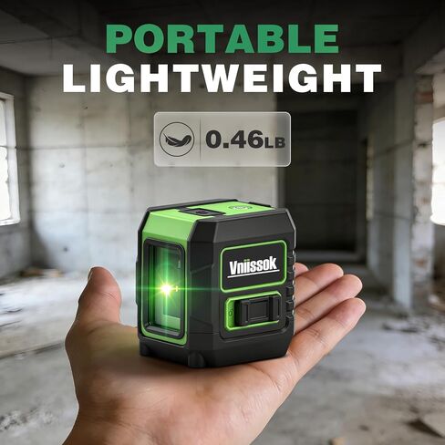 Laser Level 360 Self Leveling, Cross Line Laser with Self-Leveling, Vertical and Horizontal Line,for Construction and Picture Hanging, Horizontal Line leveler Tool (2 line green) in Saudi Arabia