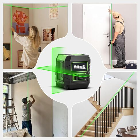 Laser Level 360 Self Leveling, Cross Line Laser with Self-Leveling, Vertical and Horizontal Line,for Construction and Picture Hanging, Horizontal Line leveler Tool (2 line green) in Saudi Arabia