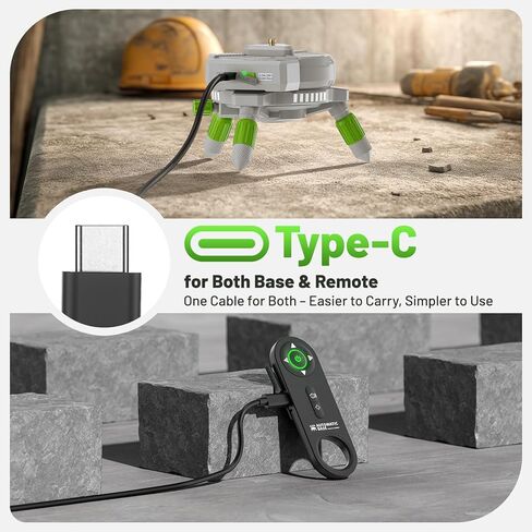 Huepar Electric 360° Rotating Base for Laser Level – Remote Control, Height Adjustable, 3-Speed ​​Fine Adjustment, Detachable Tripod Legs, 1/4"-20 Thread with 5/8"-11 Adapter, 2200mAh Lithium Battery in Saudi Arabia
