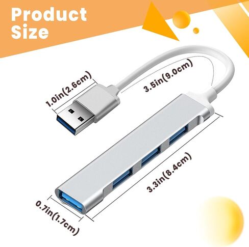 موزع USB-C 4 في 1 - منفذ USB 3.0 وثلاثة منافذ USB 2.0، مقسم USB للكمبيوتر المحمول، موسع لمنفذ الكمبيوتر المحمول، الكمبيوتر الشخصي in Saudi Arabia