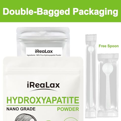 مسحوق هيدروكسيباتيت نقي 100% 75 جم (2.65 أونصة) | مسحوق هيدروكسيباتيت نانو للأسنان | معجون أسنان DIY، تبييض الأسنان وصناعة الصابون in Kuwait