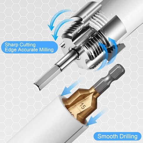 مجموعة أدوات متكاملة لخيوط الأنابيب الداخلية والخارجية لأنابيب PVC، أداة حفر كهربائية مزدوجة الوظيفة، أداة قطع خيط الأنابيب، هدية DIY للرجال (3 مجموعات، 1/2 بوصة، 3/4 بوصة، 1 بوصة) in Kuwait