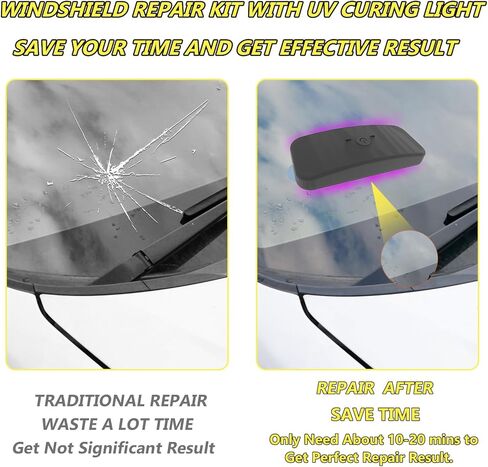 Clamper 4 PCS مجموعة إصلاح زجاجية أصفر الأصفر الأصفر-Zhu ، Cracks Got Glass Repair Kit Automotive Firce for Chips ، Cracks in Kuwait