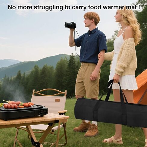 Food Warmer Mat Carry Bag, 16.5"x5.5" Heavy Duty Storage Case for LNNIW丨FEPPO丨FJAU丨FYY Food Warmer Mat—Fits All Mat <16in, Portable Outdoor Electric Warming Tray Travel Carrier Case Bag in Saudi Arabia