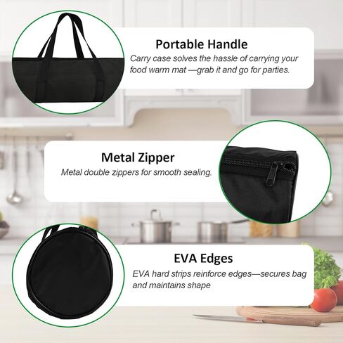 Food Warmer Mat Carry Bag, 16.5"x5.5" Heavy Duty Storage Case for LNNIW丨FEPPO丨FJAU丨FYY Food Warmer Mat—Fits All Mat <16in, Portable Outdoor Electric Warming Tray Travel Carrier Case Bag in Saudi Arabia