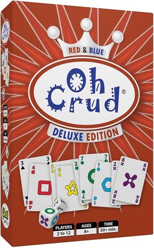 Oh Crud Deluxe Edition: Red & Blue Decks for 2 to 12 Players: A Trick-Taking Card and Dice Game (Mostly). Family Game for Adults, Teens, Kids, Easy-to-Learn, Casual Strategy Game by Ghetti Games in Kuwait
