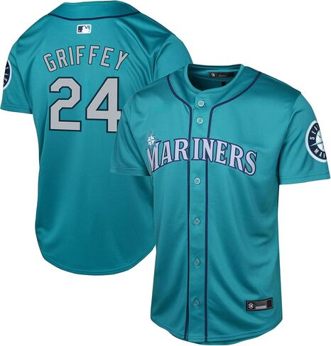 Ken Griffey Jr Seattle Mariners #24 MLB Kids Youth Boys 4-20 Aqua Alternate Limited Player Jersey in Saudi Arabia
