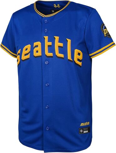 Outerstuff Julio Rodriguez Seattle Mariners #44 MLB Kids Youth Boys 4-20 Blue City Connect Player Jersey in Saudi Arabia