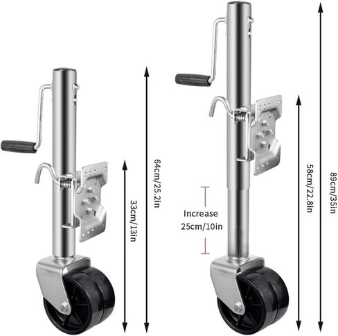 Swivel Trailer Jack - Beach Wheel Trailer Jack,Heavy-Duty Bolt-On Swivel Jack, Trailer Jack with 6In Dual, Trailer Jack Wheel, Swivel Boat Trailer Jack, 1500 L in Saudi Arabia