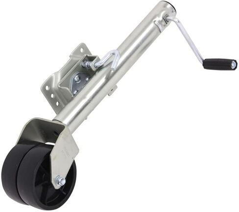Bolt-On Swivel Tongue Jack - Trailer Jack Wheel, Boat Trailer Jack, Folding Jockey Wheel, Swivel Trailer Wheels, 680Kg Capacity, 15Cm Double Wheel, 25.4Cm Lift in Saudi Arabia