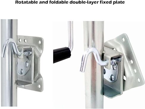 Bolt-On Swivel Tongue Jack - Trailer Jack Wheel, Boat Trailer Jack, Folding Jockey Wheel, Swivel Trailer Wheels, 680Kg Capacity, 15Cm Double Wheel, 25.4Cm Lift in Saudi Arabia