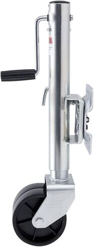 Bolt-On Swivel Tongue Jack - Trailer Jack Wheel, Boat Trailer Jack, Folding Jockey Wheel, Swivel Trailer Wheels, 680Kg Capacity, 15Cm Double Wheel, 25.4Cm Lift in Saudi Arabia