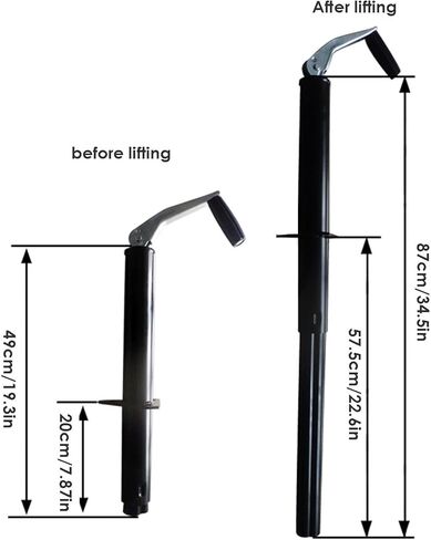 Boat Trailer Jack - Trailer Jack Wheel, Trailer Support Wheel with Spherical Head Type A, Trailer Wheels 15 Cm, Capacity 900 Kg, Telescopic 29 Cm, for Boat, Ca in Saudi Arabia