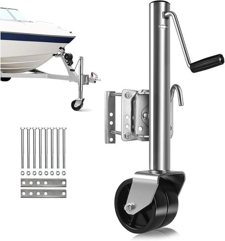 Trailer Jack Wheel - Heavy Duty Marine Swivel Trailer Jack Load Capacity 800Kg, Extendable Type/Light Trailer, Normal, Caravan Accessories Camper Parts Include in Saudi Arabia