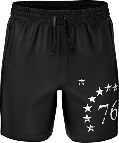 Tactical Pro Supply USA Patriotic Men’s Fleece Shorts, Decorated in The USA, Made with 100% Cotton Fleece Material Quick Dry in Kuwait