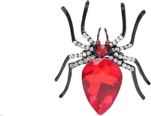 Halloween Rings for Women Gothic Spider Ring Statement Insect Shape Black Rhinestone Ring Adjustable Punk Halloween Costume Party Jewelry Gift in Saudi Arabia