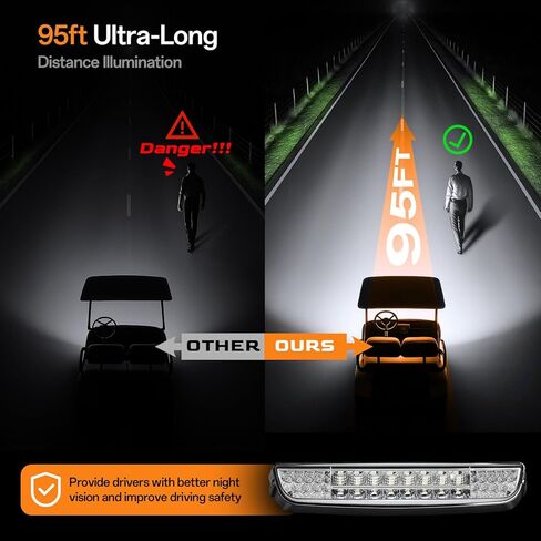 طقم شريط إضاءة EZGO، طقم إضاءة LED لعربة الجولف لعربات الغاز والكهرباء EZGO TXT 1996-2013، مع مصابيح خلفية أمامية EZGO قانونية للشارع 12 فولت وحزام الأسلاك in Kuwait