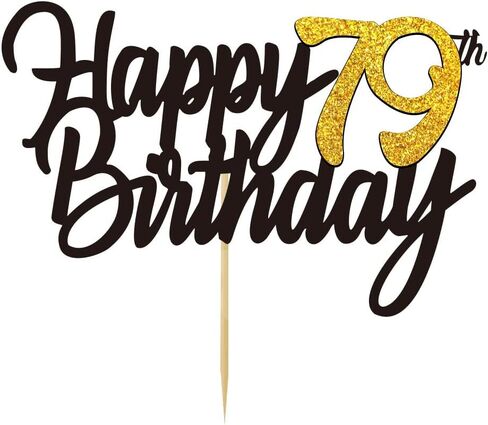 Happy 54th عيد ميلاد كعكة القبعات العالية بريق 54th الذكرى كعكة توبر 54 عاما أحب زينة bday 54 الذهب كعكة عيد ميلاد الزينة أربعة وخمسون لوازم الحزب للنساء الرجال (الذهب الأسود) in Kuwait