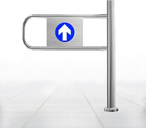بوابة متأرجحة من الفولاذ المقاوم للصدأ لمدخل السوبر ماركت باب معدني بزاوية 90 درجة في اتجاه واحد باب وصول متين للمتجر/المكتبة - حل حاجز يمين 80-100 سم in Kuwait
