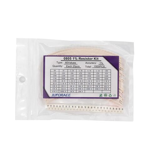 1500 قطعة 0805 مجموعة مقاومات SMD 0-10M Ω أوم 60 قيم 1/8 واط 0.125 واط ± 1% طبقة سميكة للتسامح 0-10MR SMT مجموعة مقاومات الرقائق in Kuwait