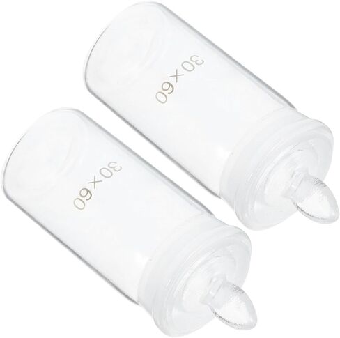 2 قطعة 30x60 مللي متر زجاج زجاجات وزن تجريبية عالية الشكل زجاجات عينة لأخذ العينات المختبرية واستخدام الكيمياء in Kuwait