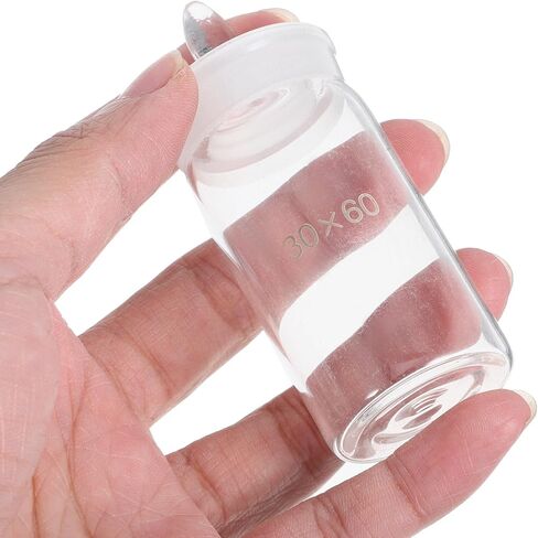 FOMIYES 2 قطعة 30 × 60 مم زجاجات وزن زجاجية لعينات المختبر، زجاجات وزن مختبرية صغيرة مع حامل، حاويات عينات زجاجية طويلة لقياس السائل in Kuwait