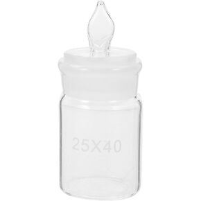 NUOBESTY Glass Weighing Bottle 25x40mm Small Chemistry Lab Weighing Can with Lid for Precise Liquid Measurement and Sample Storage in Kuwait