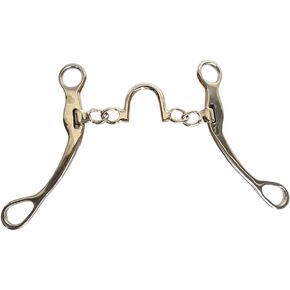 HILASON Medium Shank Chain Correction Bit with Stainless Steel | Horse Bits Western Walking Training Equine for Horses in Kuwait
