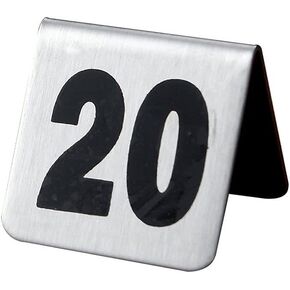 أرقام الطاولة، علامة رقم الطاولة على شكل خيمة من الفولاذ المقاوم للصدأ باللون الأسود المعدني 5 × 5 × 5 سم 2 × 2 × 2 بوصة مجموعات متعددة (71-80) in Kuwait