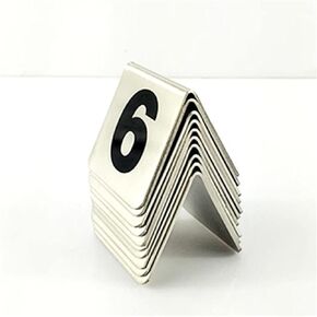 أرقام الطاولة، أرقام طاولة من الفولاذ المقاوم للصدأ، لافتة خيمة مزدوجة الجوانب 2 × 2 × 2 بوصة، مقاسات متعددة (45981) in Kuwait
