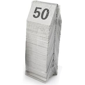 أرقام الطاولة، أرقام طاولة جانبية مزدوجة على شكل خيمة من الفولاذ المقاوم للصدأ 2 × 1.6 × 1.6 بوصة (1-50) in Kuwait