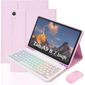 Keyboard Case for Samsung Galaxy Tab A7 Lite 8.7 inch 2021 - Mouse and Detachable Magnetic Keyboard Slim Case,Travel and Mobile Office Friendly in Kuwait