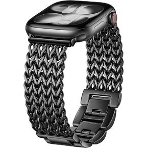 Metal Band Compatible with Apple Watch Bands for Women 40mm 41mm 42mm 38mm 44mm 45mm 46mm 49mm, Dressy Stainless Steel Link Bracelet, Designer Strap for iWatch Series 11/SE/10/9/8/7/6/5/4/3/2/1/Ultra in Kuwait
