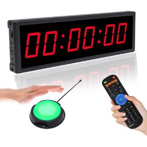 ساعة مؤقت رياضية رقمية مع زر تشغيل/إيقاف لاسلكي، ساعة تمرين مع جهاز تحكم عن بعد، ساعة حائط لصالة الألعاب الرياضية المنزلية مع مؤقت فاصل زمني، ساعة إيقاف، العد لأعلى/لأسفل in Kuwait