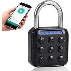 قفل ذكي للخزانة مكون من 6 أرقام وكلمة مرور رقمية مع تطبيق Tuya للتحكم، قفل كومبو من سبائك الألومنيوم بلوتوث لصالة الألعاب الرياضية بزر ضغط وقفل أمان مقاوم للماء وقفل بوابة خارجي in Kuwait