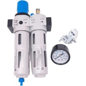 هوائي FRC منظم فلتر الهواء الداهن استنزاف يدوي 1/4 3/8 1/2 3/4 بوصة وحدة معالجة الهواء من النوع MIDI (3/8") in Kuwait